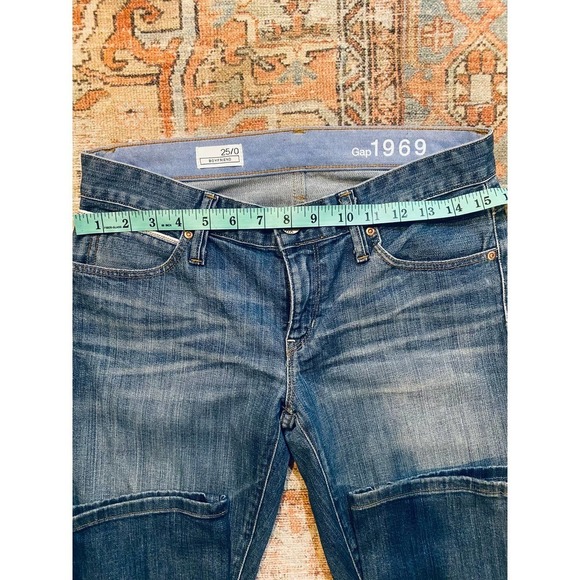 GAP 1969 Women's High Rise Boyfriend Jeans Stretch Light Wash Blue Size 25 - Picture 4 of 8